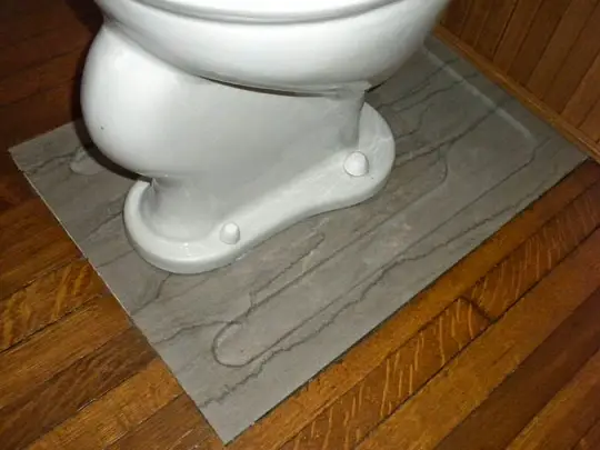 How to protect floor around toilet