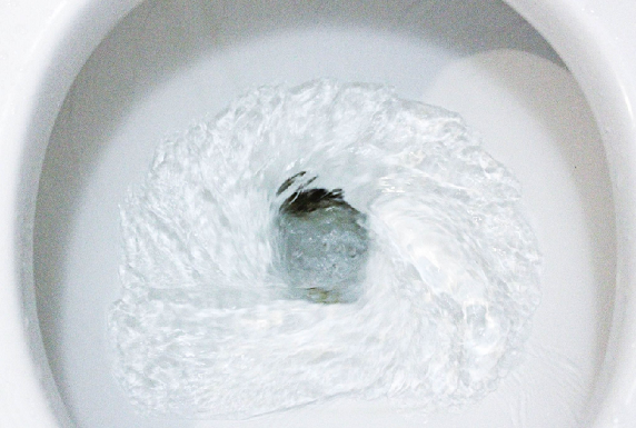 water disappearing from toilet bowl