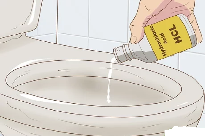hydrochloric acid to clean toilet bowl
